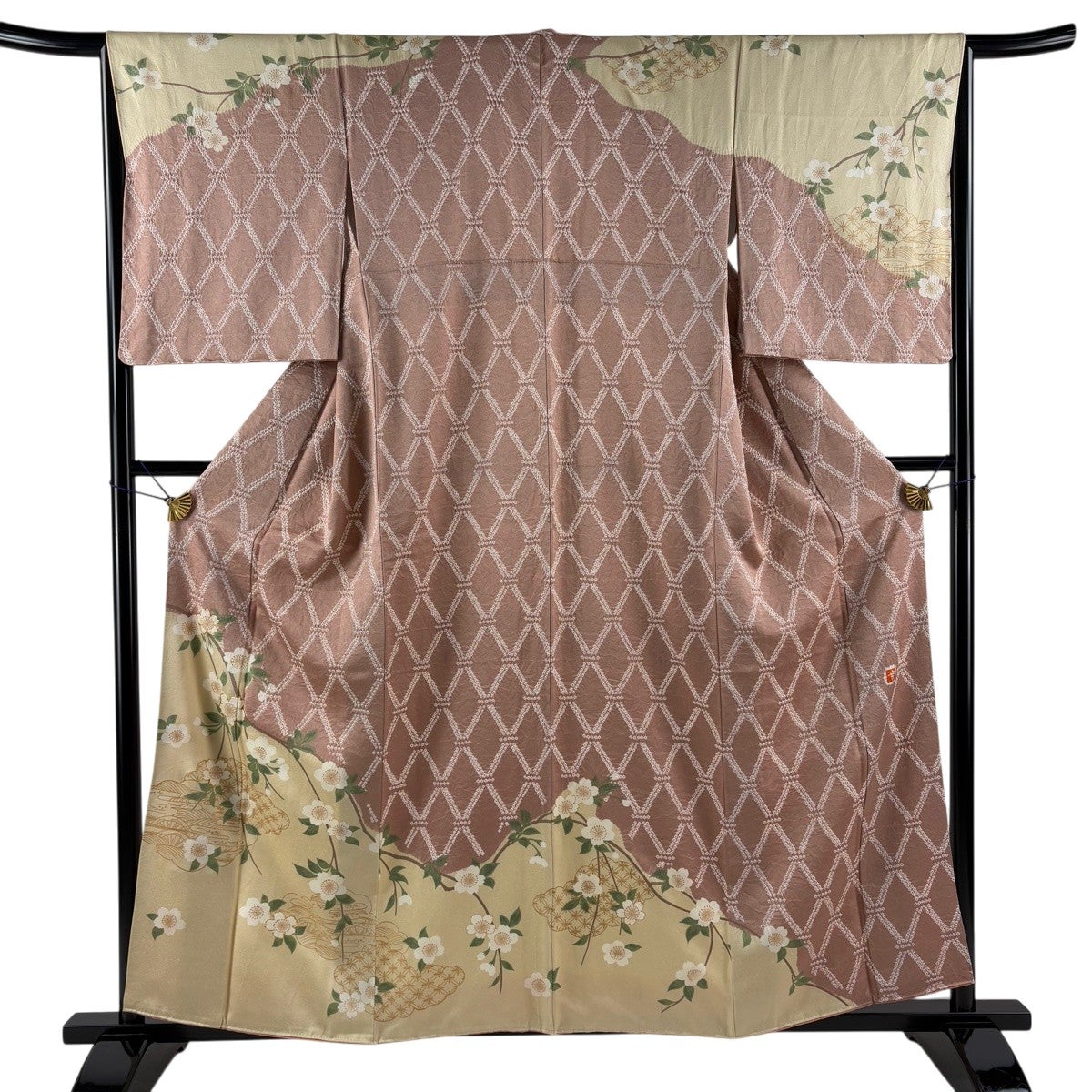袋帯 名品 花井幸子 落款あり 桜 楓 金糸 薄紫 六通 正絹｜中古・古着