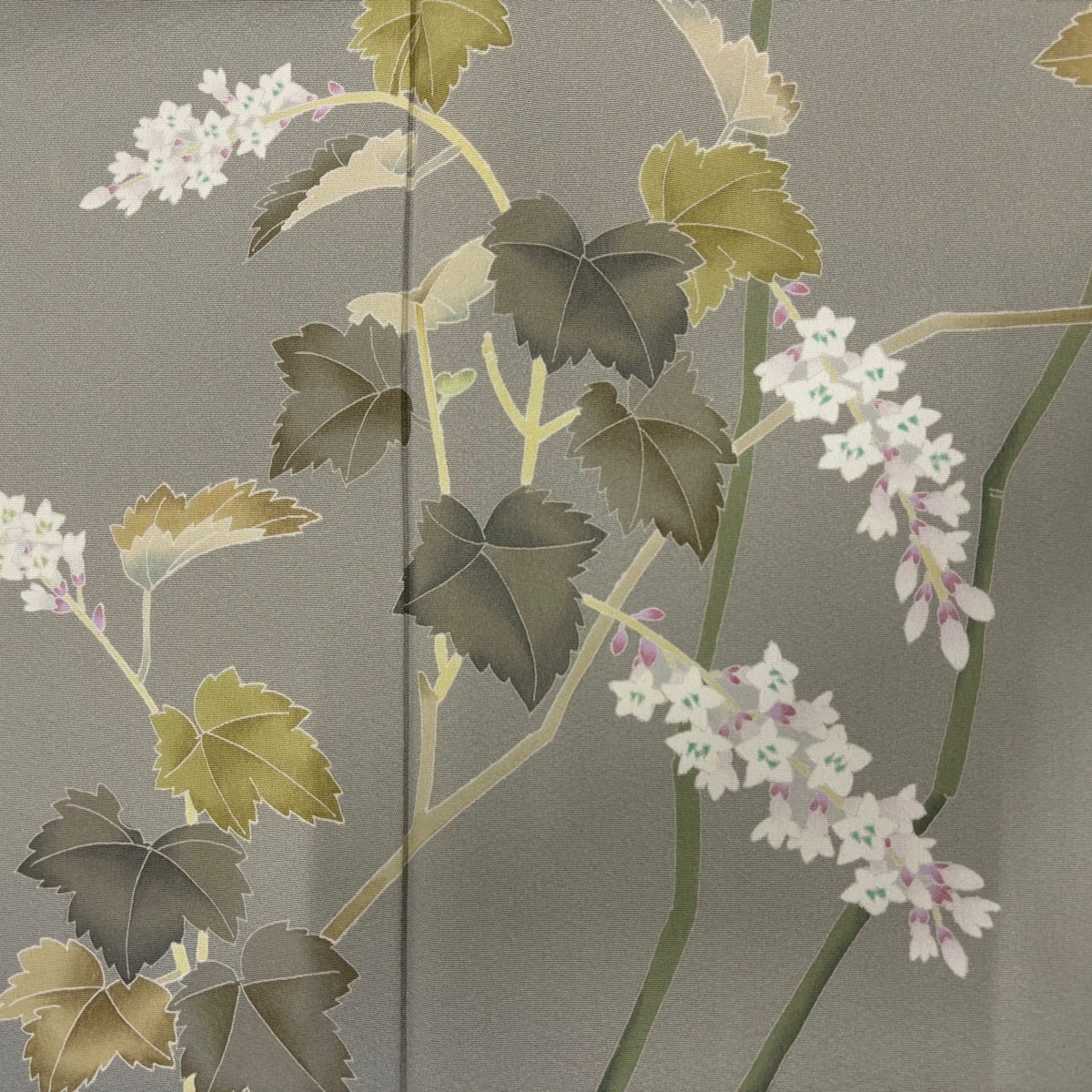 美品】 訪問着 身丈159cm 裄丈62cm S 袷 落款あり 草花 染め分け