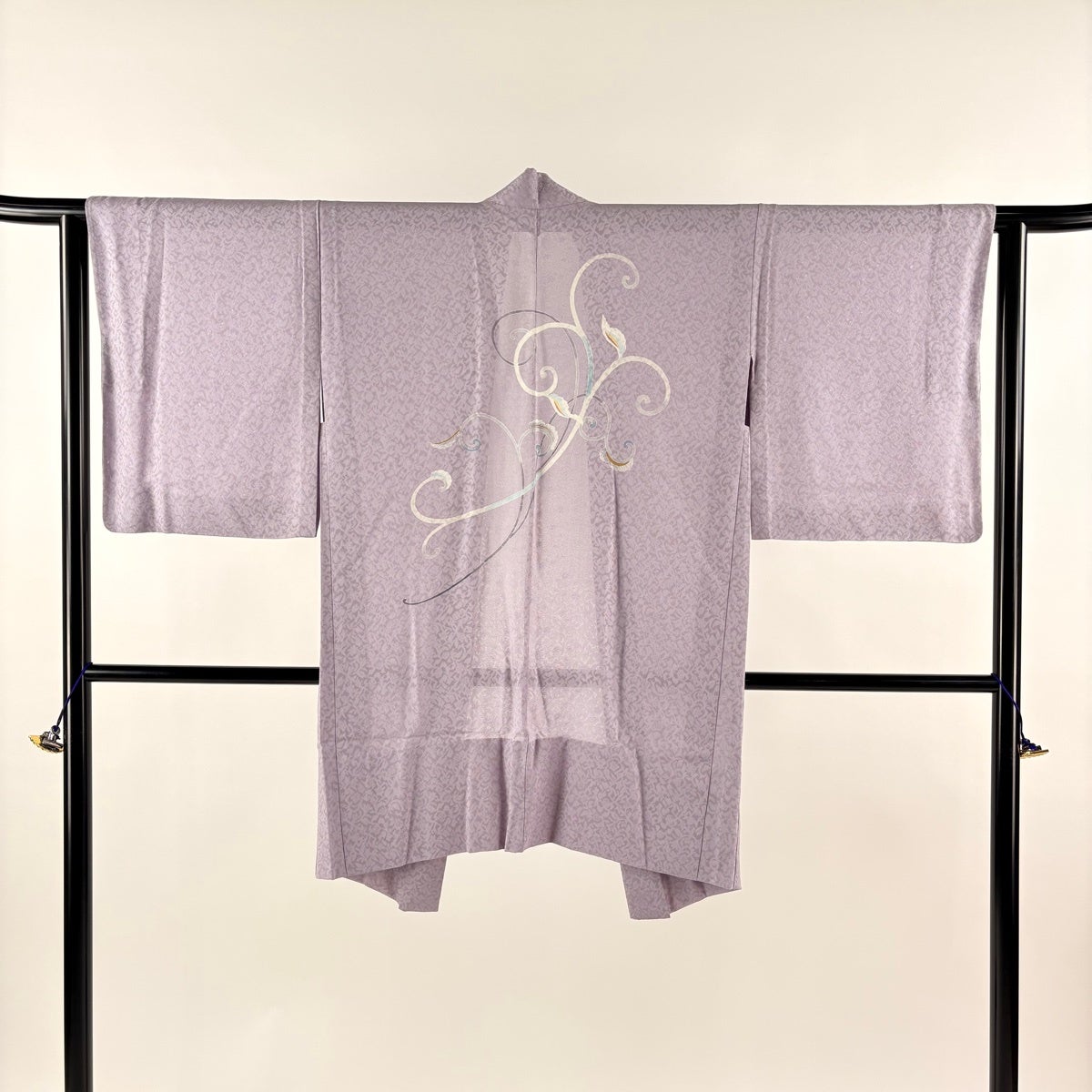 羽織 身丈88cm 裄丈63.5cm S 唐草 薄紫 正絹 名品｜中古・古着