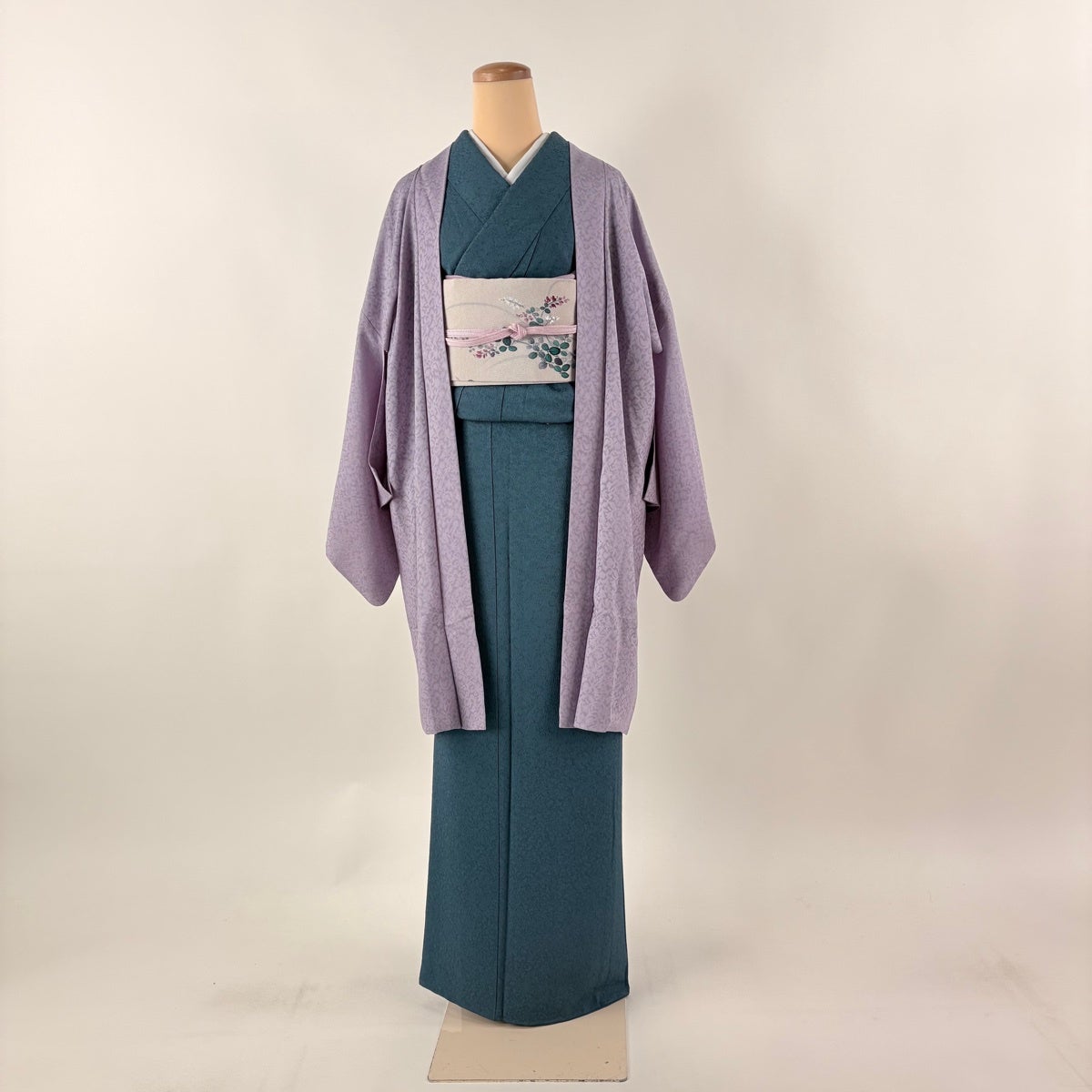 羽織 身丈88cm 裄丈63.5cm S 唐草 薄紫 正絹 名品｜中古・古着
