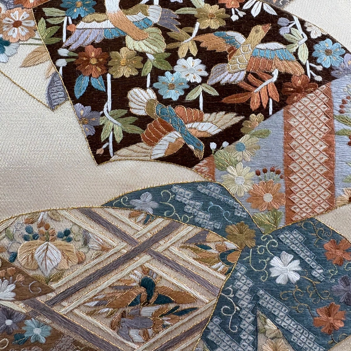 最終価格】 70%OFF 【美品】 袋帯 逸品 蒋雪英 落款あり 雪英導 花鳥
