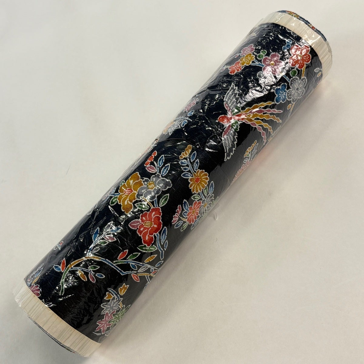 反物 秀品 小紋 民芸紅型 花鳥 蝶 紺色 正絹｜中古・古着・リサイクル