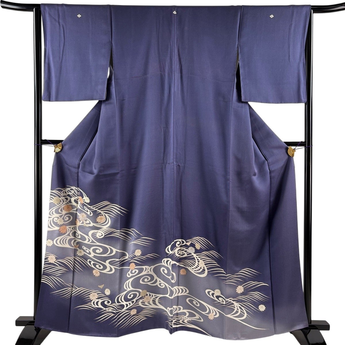 色無地 身丈166cm 裄丈66cm M 袷 地紋 ピンク 正絹 優品 一つ紋｜中古