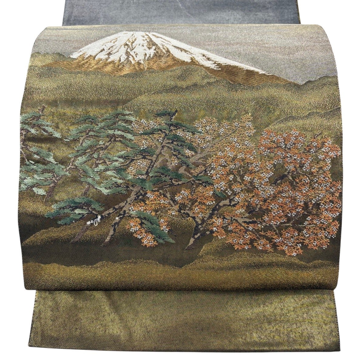 横山大観　じゅらく謹製　銀箔豪華振袖　トールサイズ　正絹　黒×金　鶴　匿名配送 袋帯 横山大観｜バイセルオンライン 中古・リサイクル着物【公式】通販