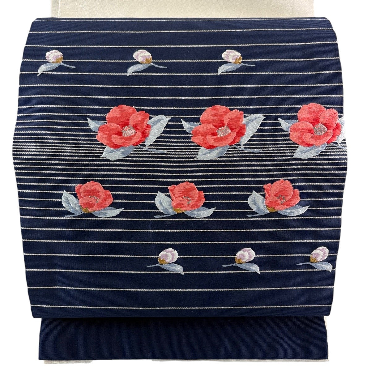 【美品】正絹 付下げ×名古屋帯4点セット 乙女色 上品コーデ 一式 名古屋帯 優品 草花 縞 箔 紺色 正絹｜中古・古着・リサイクル着物通販