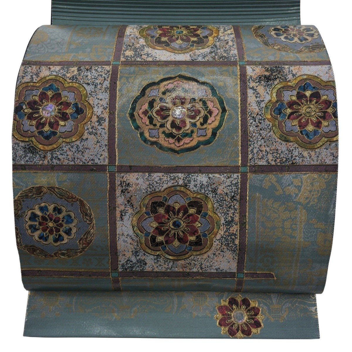 美品】 袋帯 秀品 華文 鳳凰 金彩 箔 金色 お太鼓柄 正絹｜中古・古着