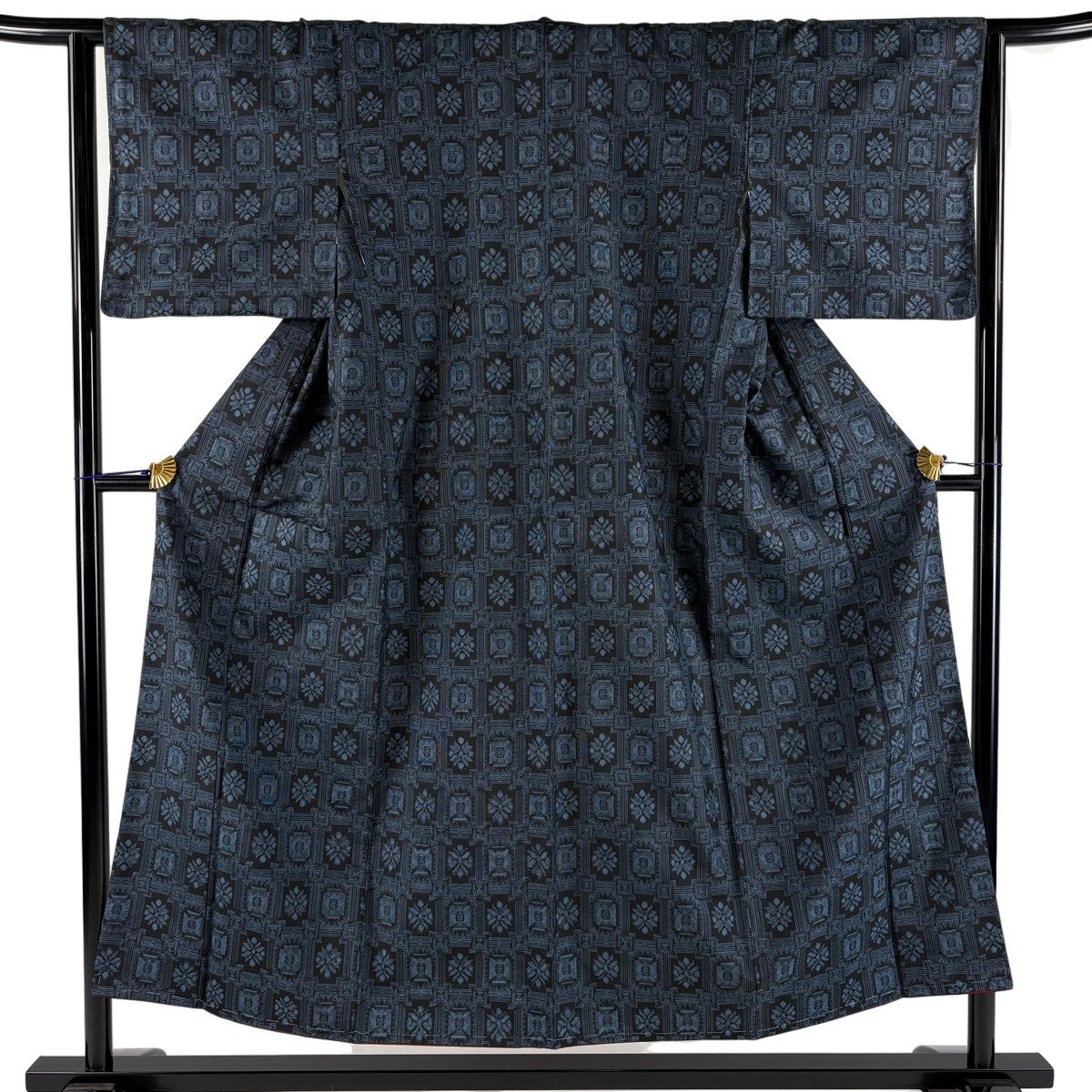 紬 身丈163cm 裄丈66cm M 袷 証紙あり ベージュ 正絹 秀品｜中古・古着
