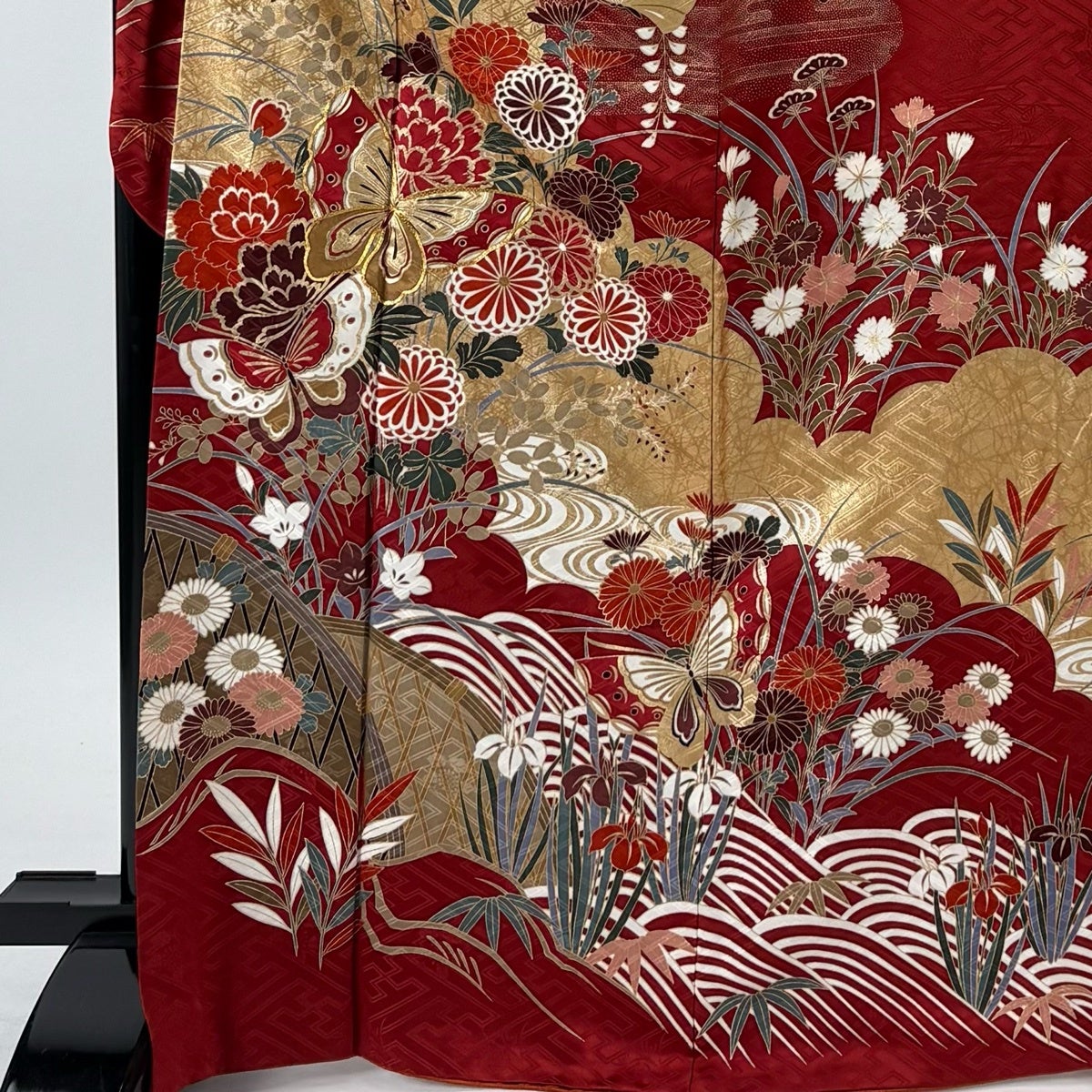 美品】 振袖 身丈168cm 裄丈67cm M 袷 谷崎潤一郎の世界 落款あり 蝶