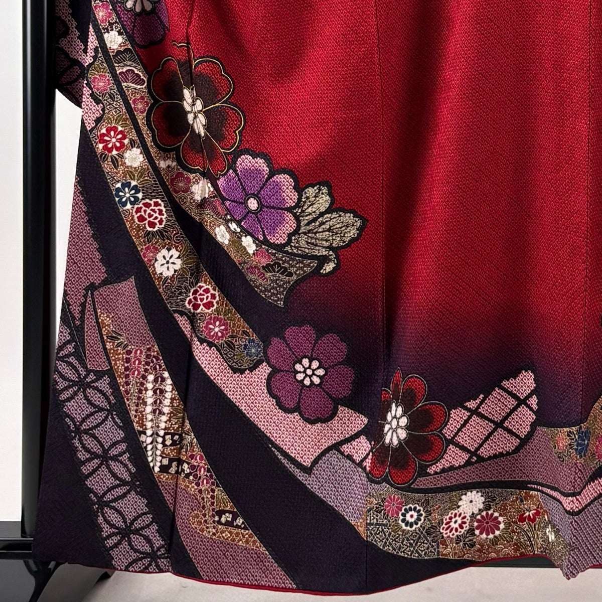 30%OFF 【美品】 振袖 身丈159cm 裄丈65cm M 袷 袋帯フルセット 桜
