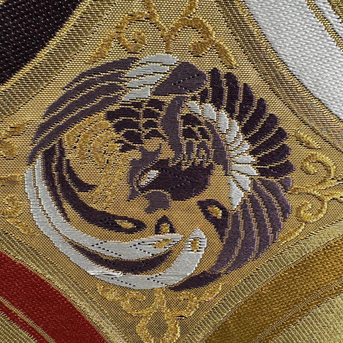 美品】 袋帯 秀品 有職七宝華文 金糸 箔 金色 六通 正絹｜中古・古着