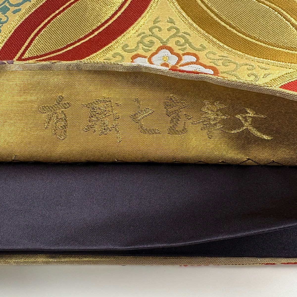美品】 袋帯 秀品 有職七宝華文 金糸 箔 金色 六通 正絹｜中古・古着