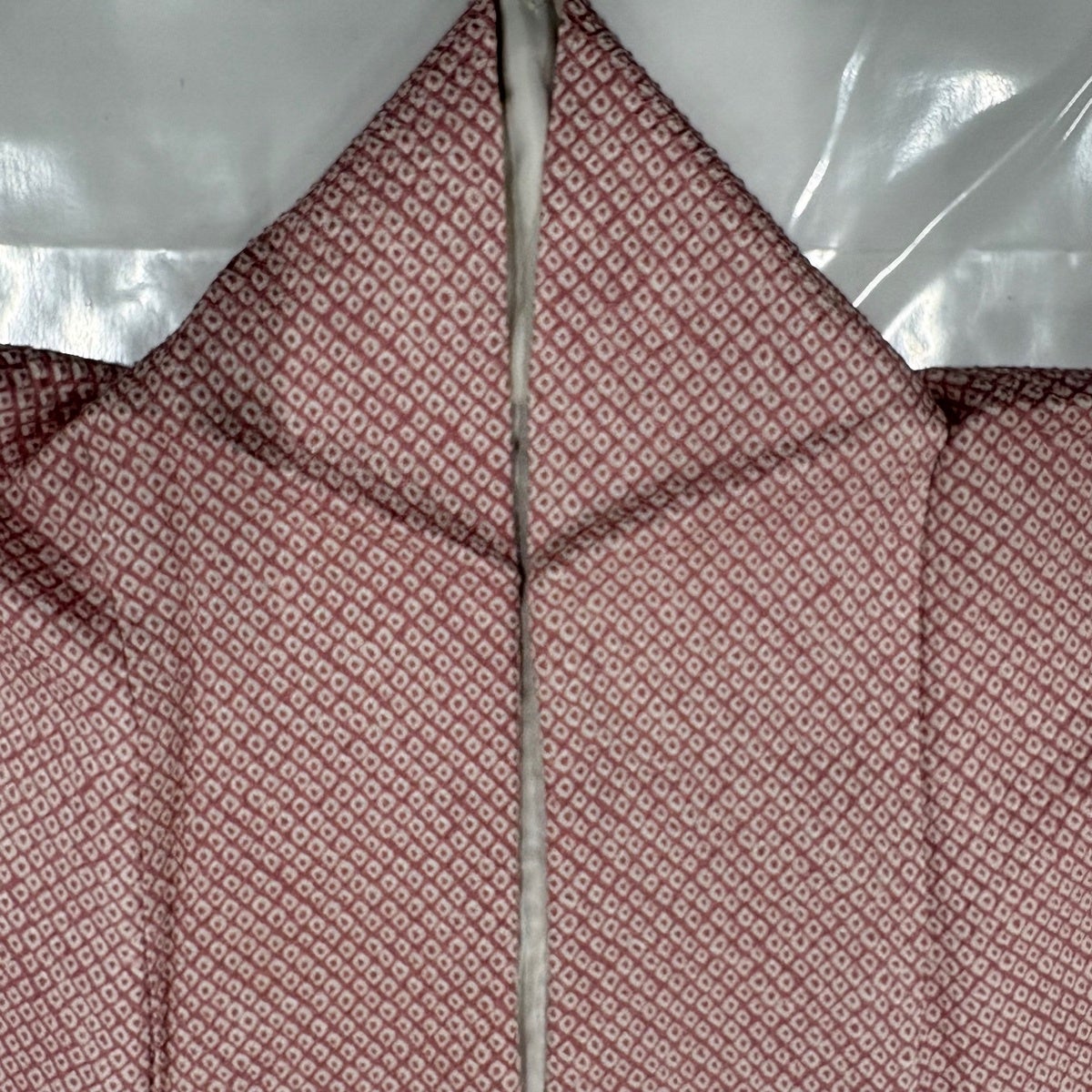 小紋 身丈155.5cm 裄丈62cm S 袷 総絞り ピンク 正絹 優品｜中古・古着