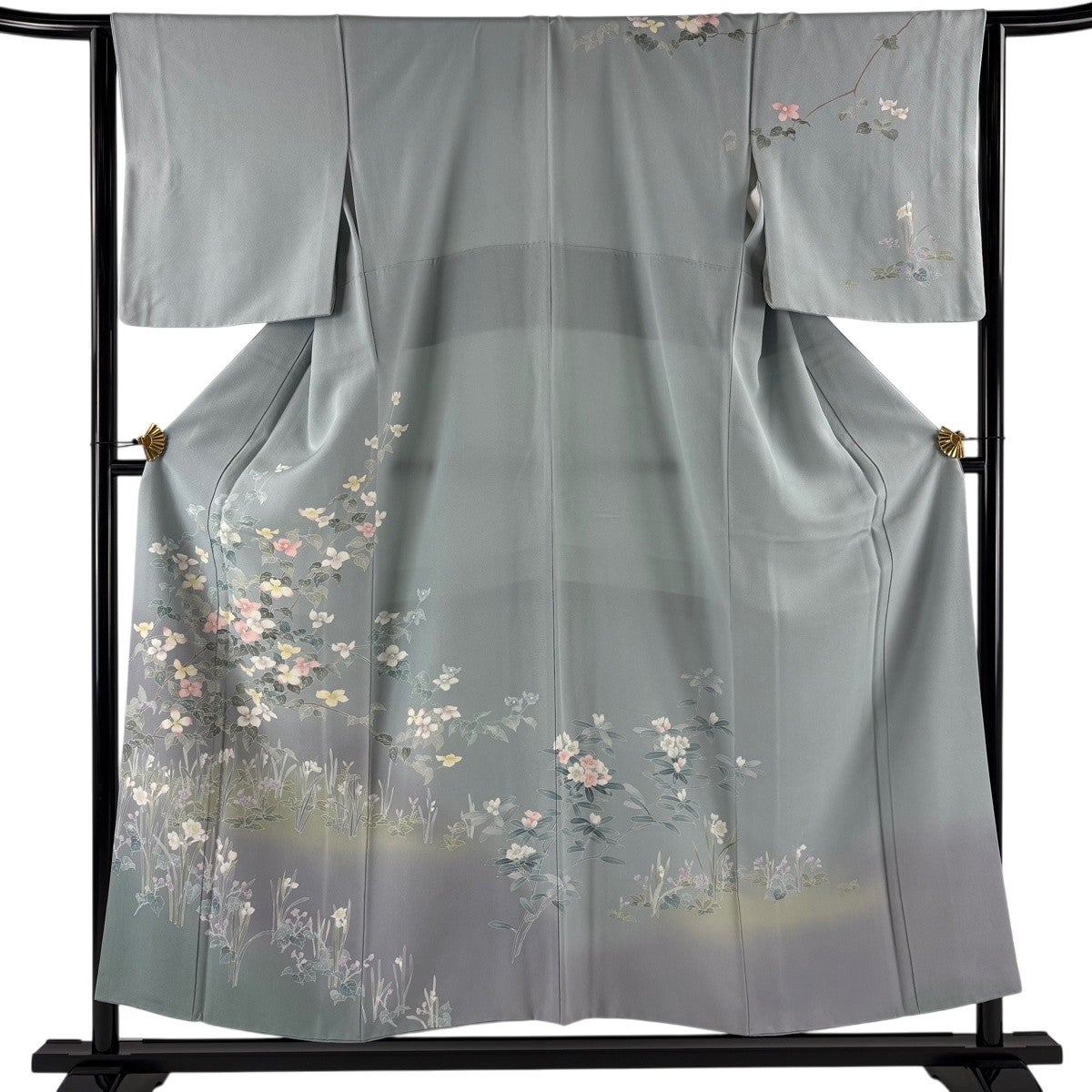 美品】 訪問着 身丈156.5cm 裄丈63.5cm S 袷 落款 墨流し ぼかし
