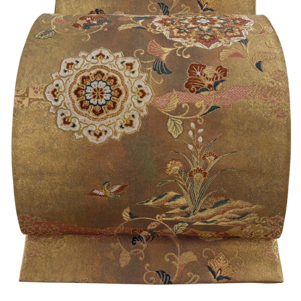 袋帯 秀品 花唐草 唐織 灰紫 六通 正絹｜中古・古着・リサイクル着物 