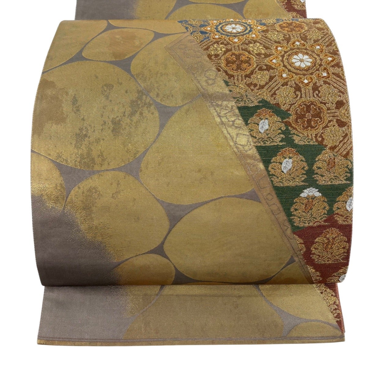 袋帯 美品 逸品 落款あり 織匠十一代目篠屋宗兵衛謹製 若松菱 金糸 箔