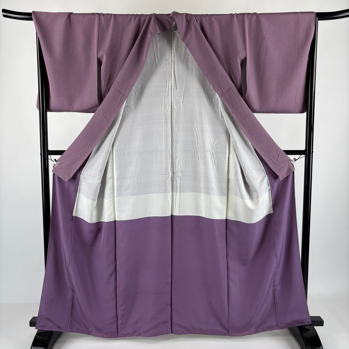 江戸小紋 身丈161cm 裄丈68cm L 袷 紫 正絹 秀品｜中古・古着