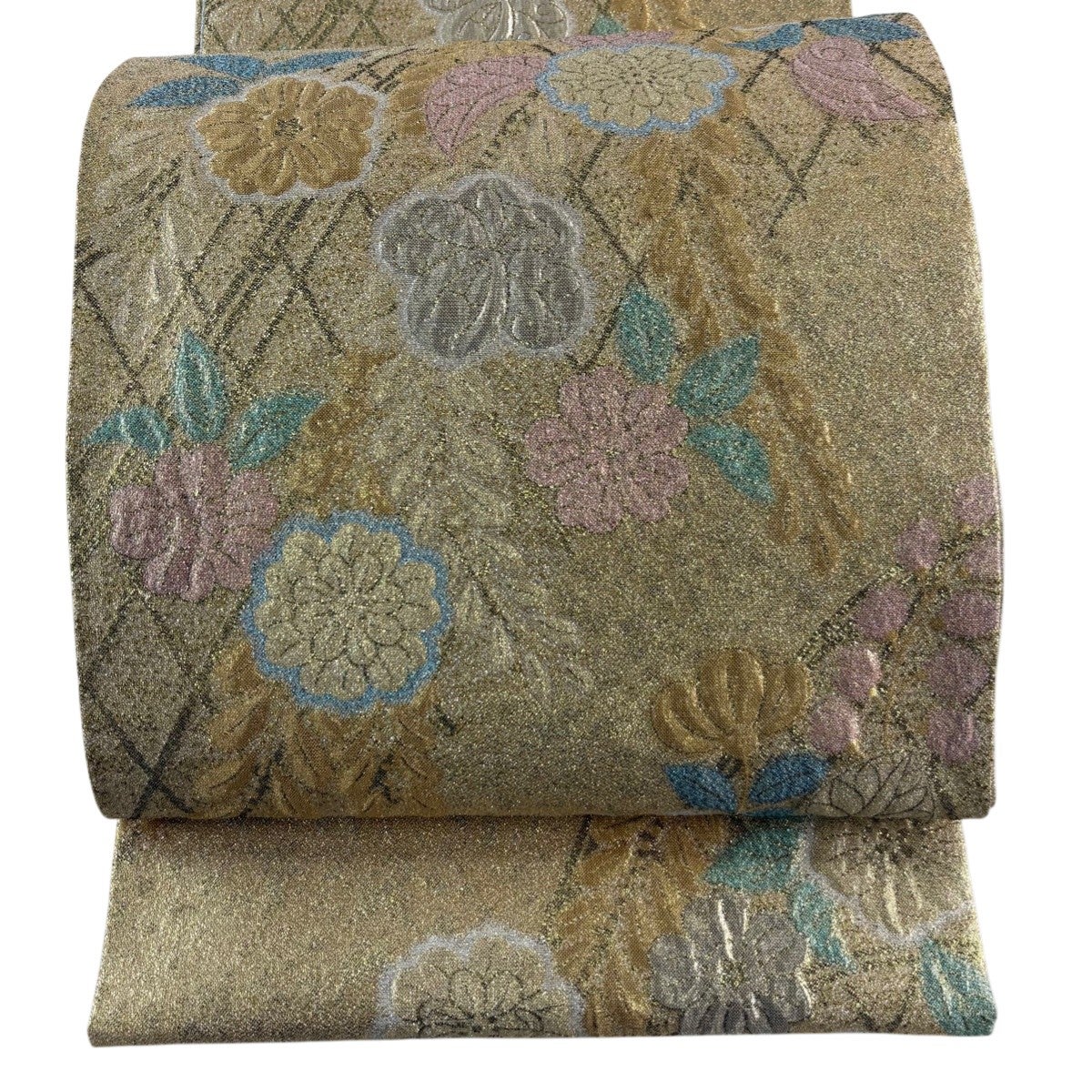 30%OFF 【美品】 袋帯 秀品 草花 光悦垣 金糸 箔 金色 六通 正絹 30%OFF 【美品】 袋帯 秀品 草花 光悦垣 金糸 箔 金色 六通 正絹
