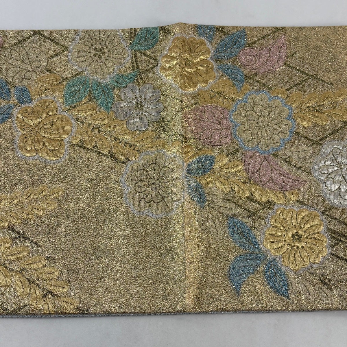 30%OFF 【美品】 袋帯 秀品 草花 光悦垣 金糸 箔 金色 六通 正絹 30%OFF 【美品】 袋帯 秀品 草花 光悦垣 金糸 箔 金色 六通 正絹