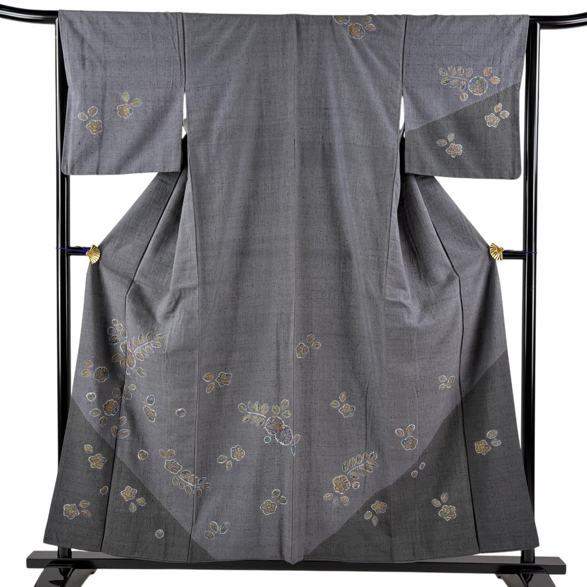 【美品】 付下げ 身丈159.5cm 裄丈62cm 正絹 逸品 【中古】 美品】 付下げ 身丈163.5cm 裄丈67cm M 袷 落款あり ねずみ 筍 刺繍