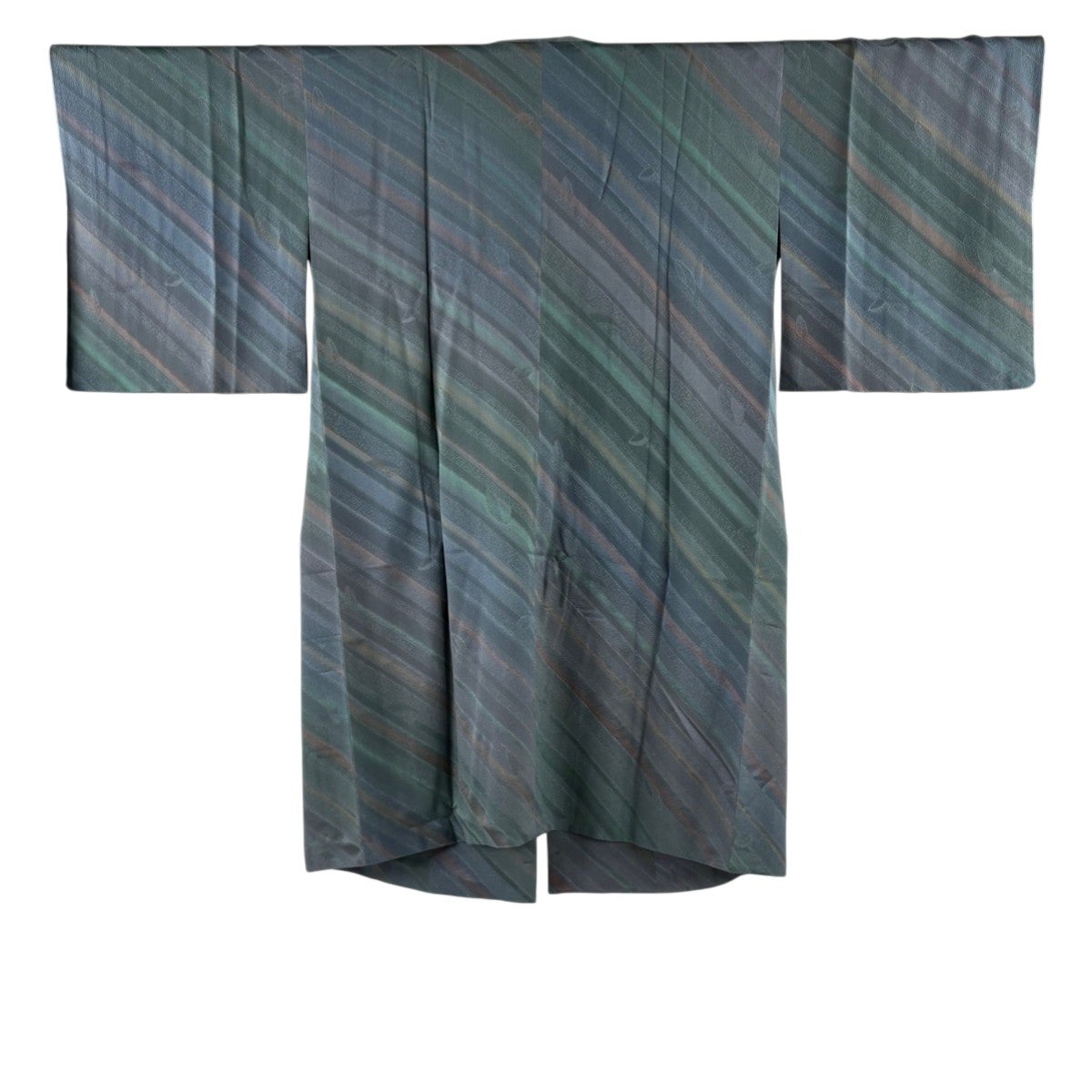 美品】 道中着 身丈101cm 裄丈65cm M 和装コート リバーシブル 地紋