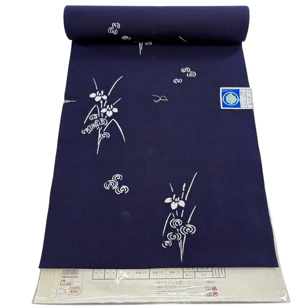 50%OFF 反物 優品 浴衣 枝花 濃紺 綿 K50｜中古・古着・リサイクル着物