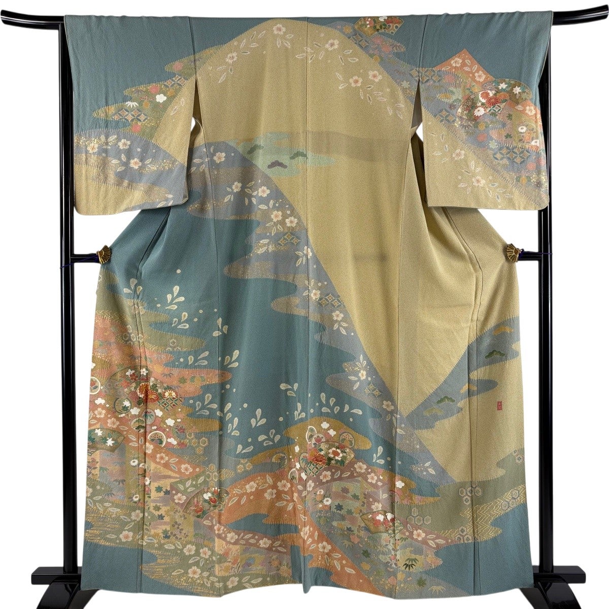 訪問着 青灰色｜バイセルオンライン 中古・リサイクル着物【公式】通販 