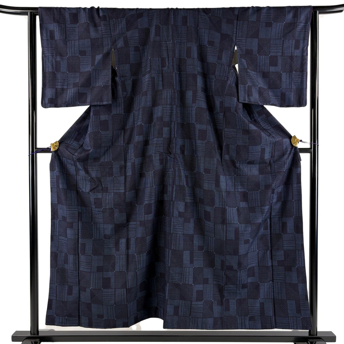 美品】 結城紬 身丈155cm 裄丈65cm M 袷 はたおり娘 奥順 証紙あり