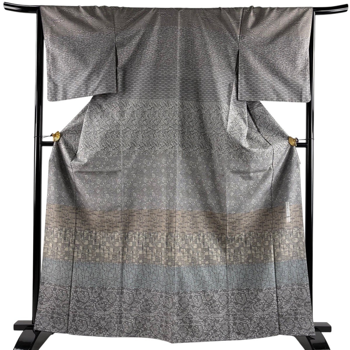 美品】 訪問着 身丈164.5cm 裄丈66cm M 袷 二代目久太郎 落款あり 花