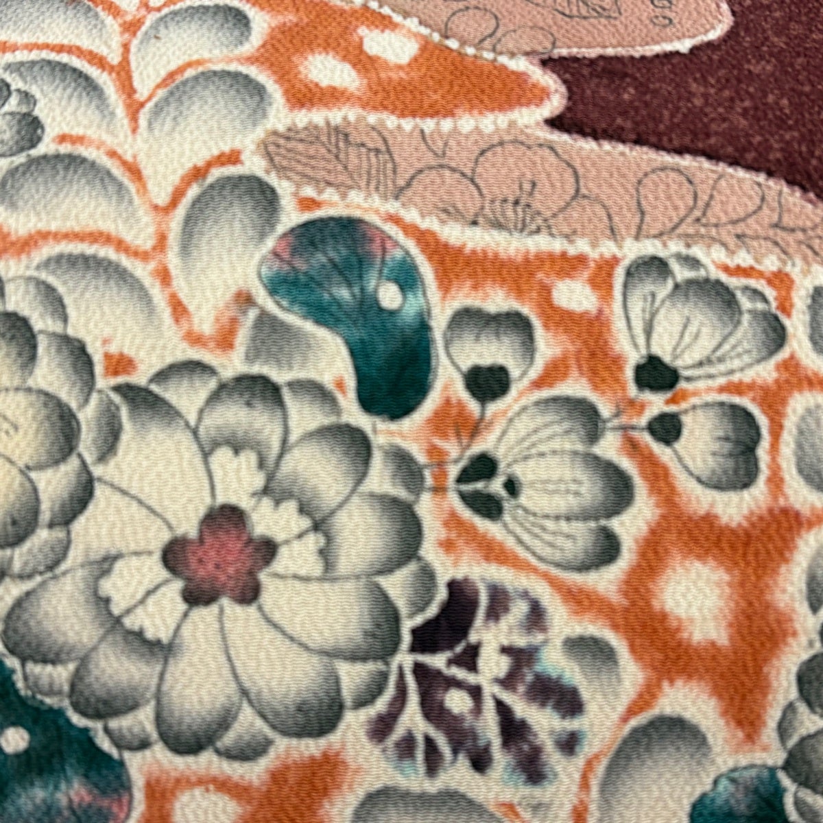 在庫一掃】 【美品】 名古屋帯 逸品 落款あり 水野保 辻が花 縮緬