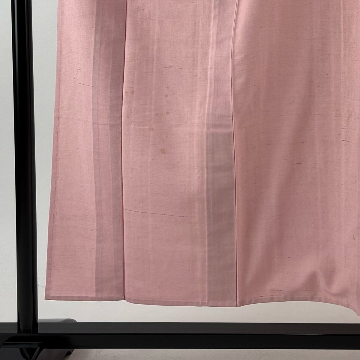 紬 身丈153cm 裄丈62cm S 単衣 ピンク 正絹 秀品 一つ紋｜中古・古着