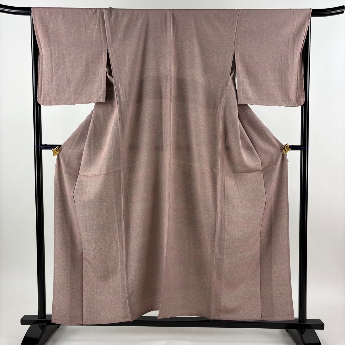小紋 美品 秀品 身丈157cm 裄丈63cm 正絹 【中古】 美品】 小紋 身丈157.5cm 裄丈65.5cm M 単衣 色紙 草花 濃紫 正絹 秀品