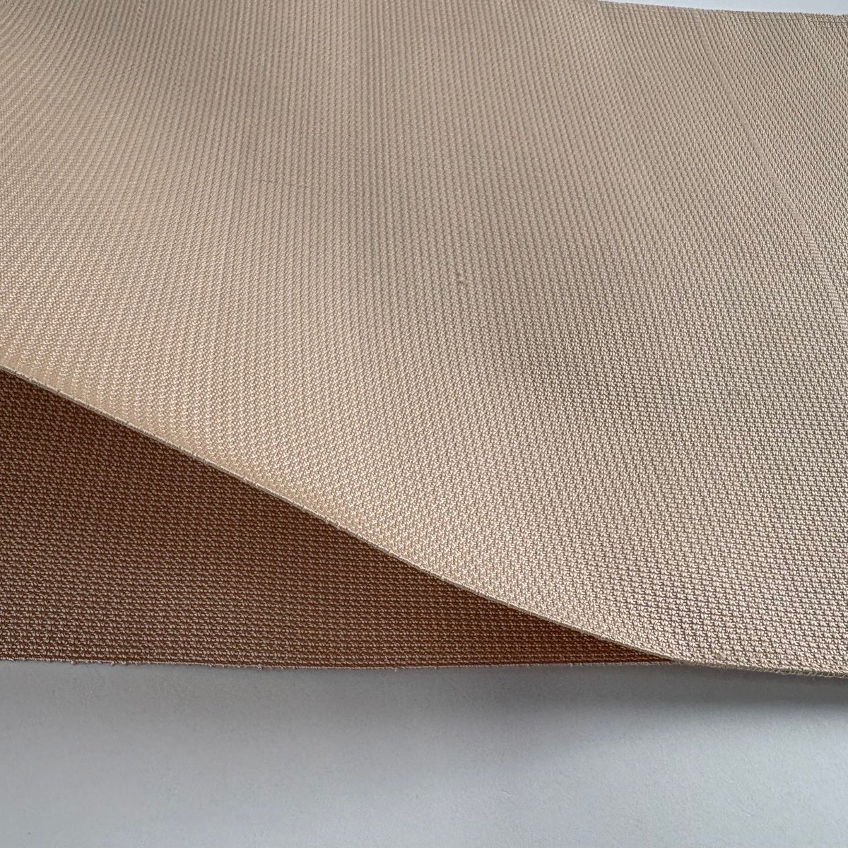 美品】 名古屋帯 秀品 八寸名古屋帯 幾何学 ベージュ 正絹｜中古・古着