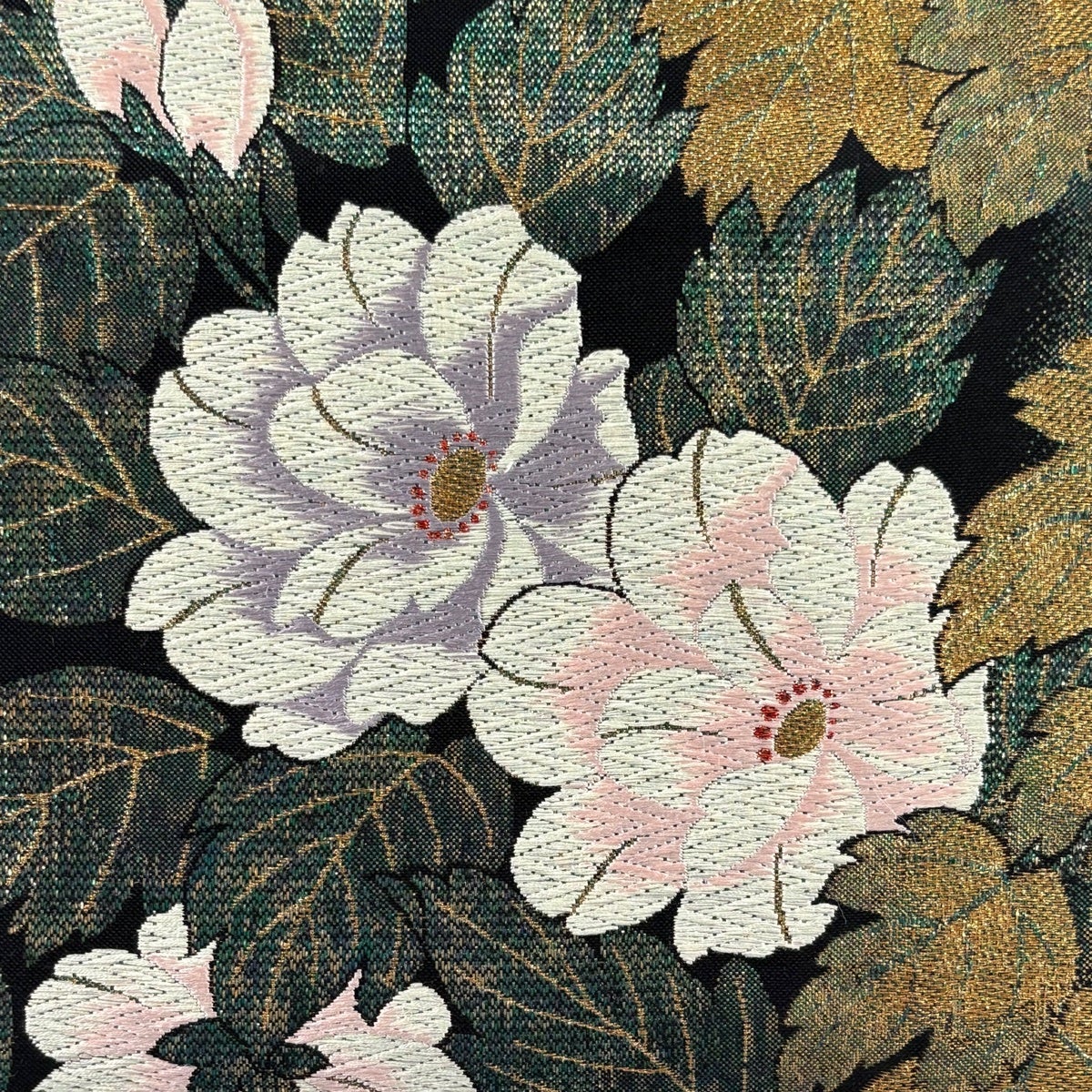 袋帯 秀品 草花 蔦 金糸 唐織 緑 六通 正絹｜中古・古着・リサイクル