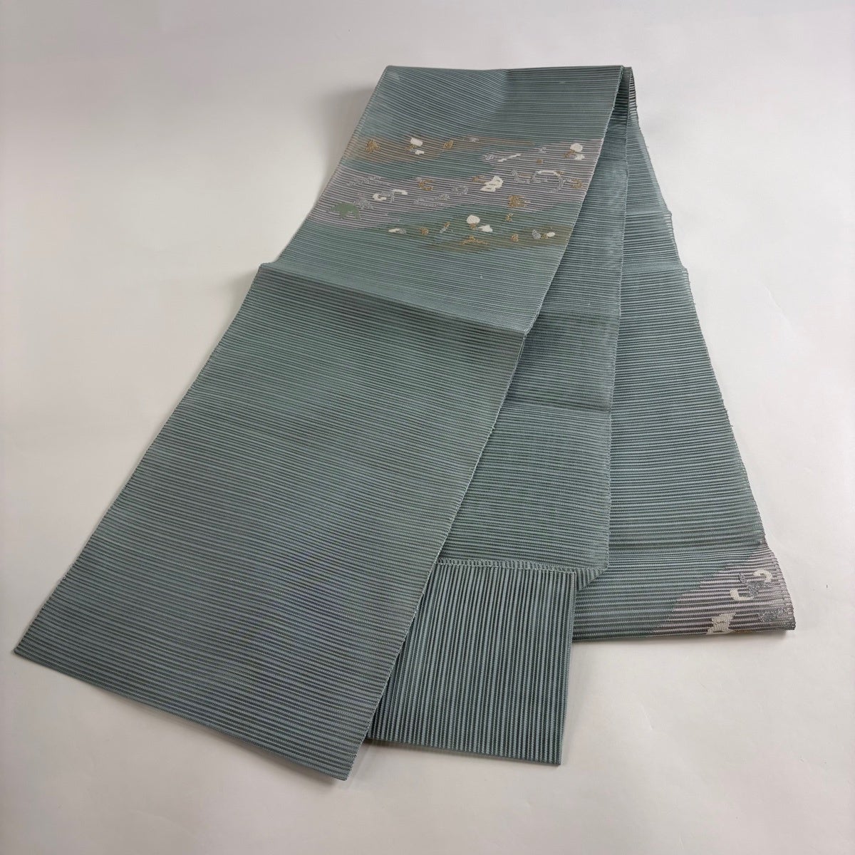 名古屋帯 秀品 夏帯 絽 八寸名古屋帯 松葉仕立て トンネル仕立て 葉柄
