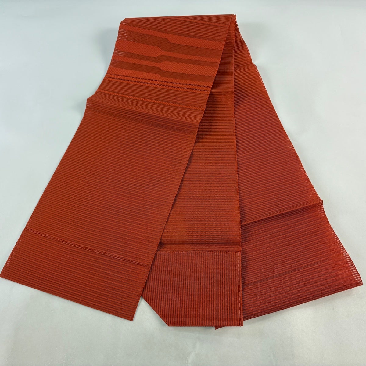 美品】 名古屋帯 優品 夏帯 絽 八寸名古屋帯 松葉仕立て 幾何学模様