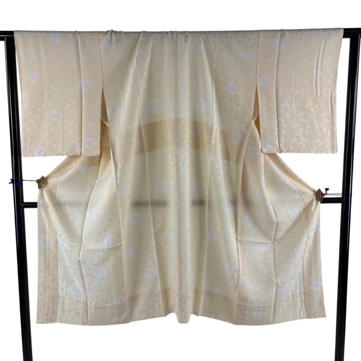 美品】 長襦袢 身丈121cm 裄丈64.5cm M 扇 薄青緑 正絹 秀品｜中古