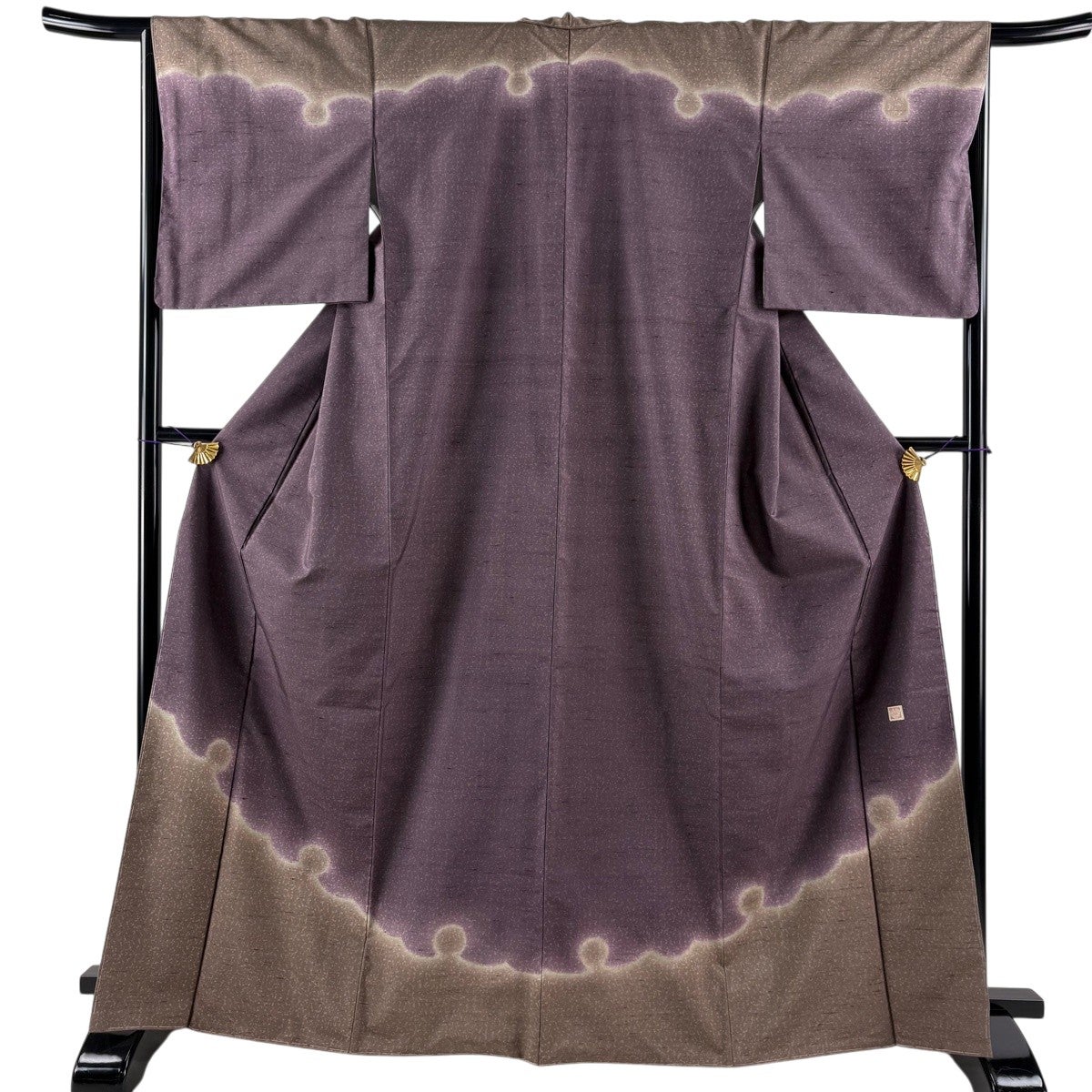 美品】 付下げ 身丈158.5cm 裄丈64.5cm M 袷 牛首紬地 落款あり 証紙