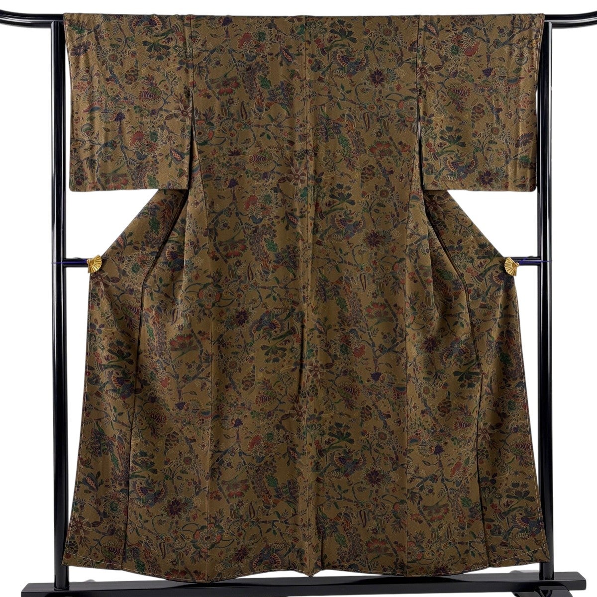 美品】 小紋 身丈158.5cm 裄丈64.5cm M 袷 前田仁仙 やまと 落款あり