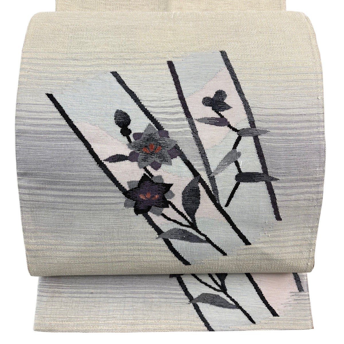 美品】 名古屋帯 名品 佐伯武晴 落款あり 証紙あり じゅらく 草花 鳥