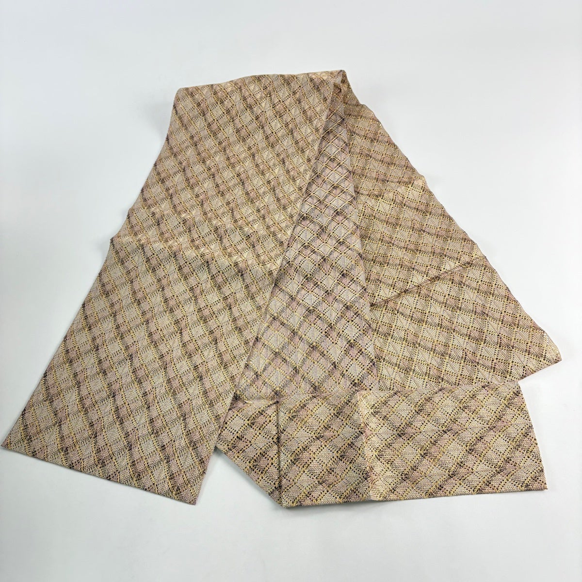 名古屋帯 秀品 八寸名古屋帯 松葉仕立て やまと 幾何学模様 金糸