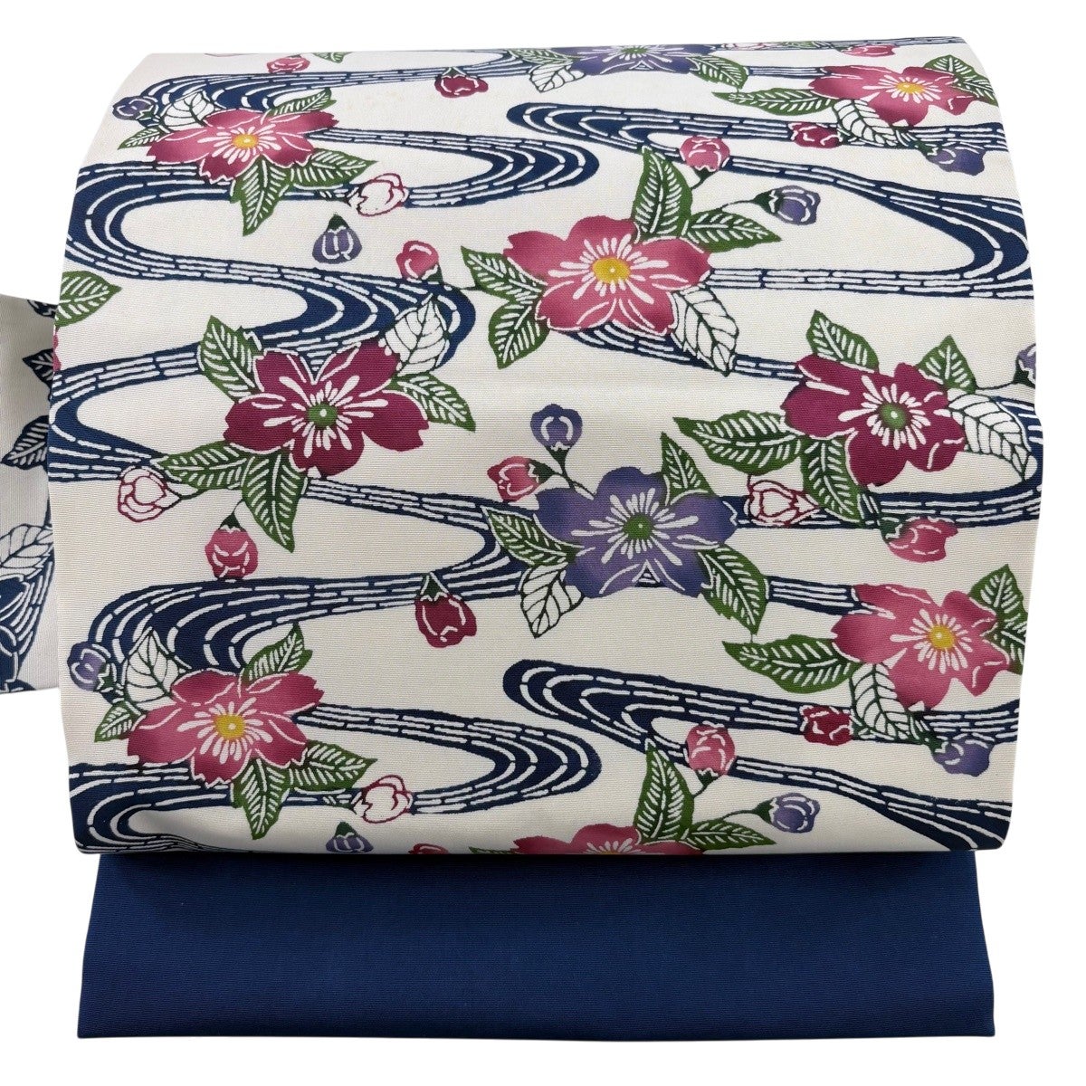 美品】 名古屋帯 秀品 雪輪 草花 茶色 正絹｜中古・古着・リサイクル