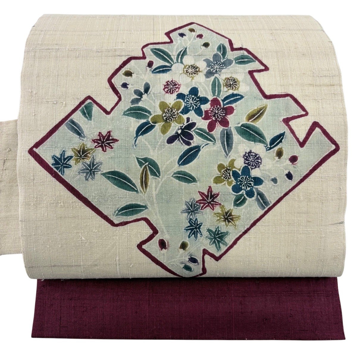 名古屋帯 名品 大脇一心 辻が花 からし色 正絹｜中古・古着