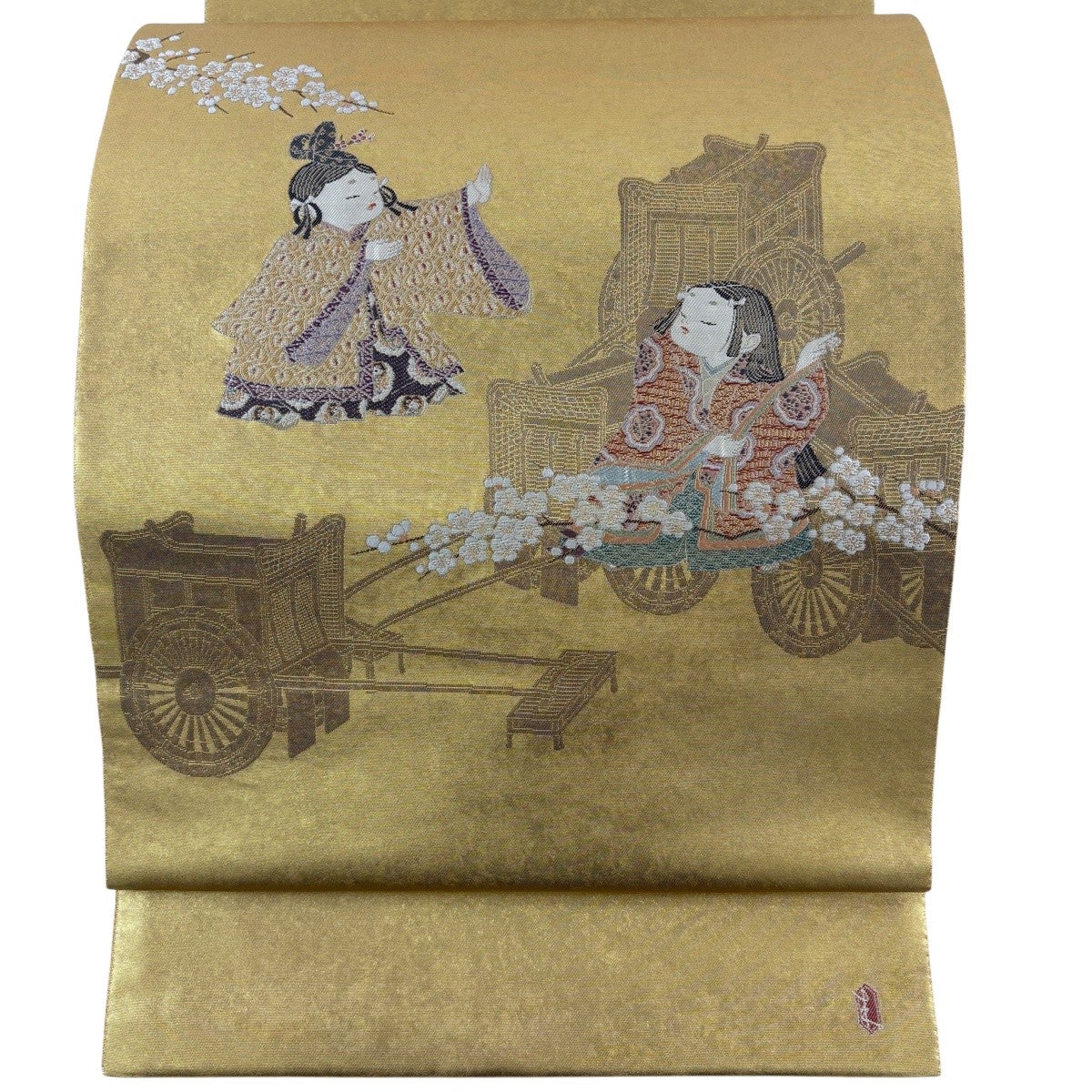 美品】 袋帯 逸品 長嶋成織物 落款あり 証紙あり 瀞金錦 二代目由水十