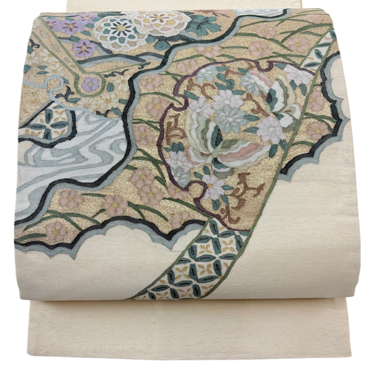 【美品】 袋帯 逸品 お太鼓柄 正絹 【中古】 美品】 袋帯 逸品 お太鼓柄 正絹 【中古】の通販 by バイセル ラクマ店