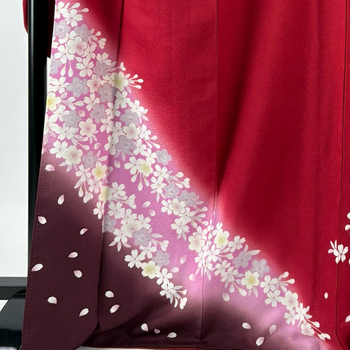 在庫一掃】 【美品】 振袖 身丈172cm 裄丈69cm L 袷 桜 花びら ぼかし