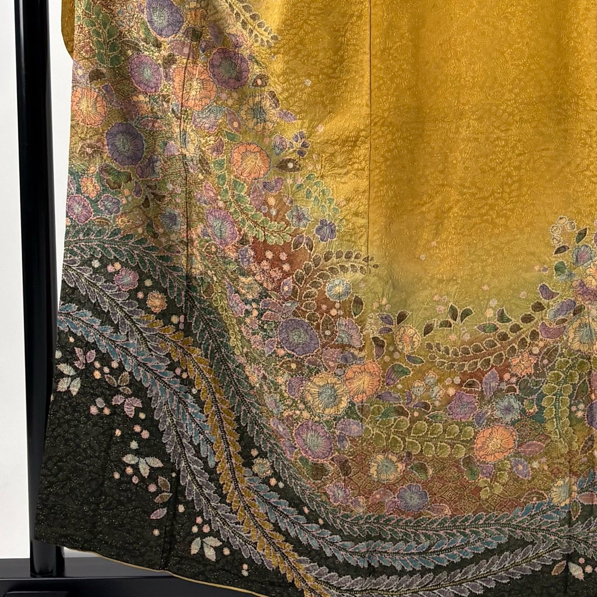 美品】 振袖 身丈158.5cm 裄丈63cm S 袷 やまと 辻が花 金彩 金通し