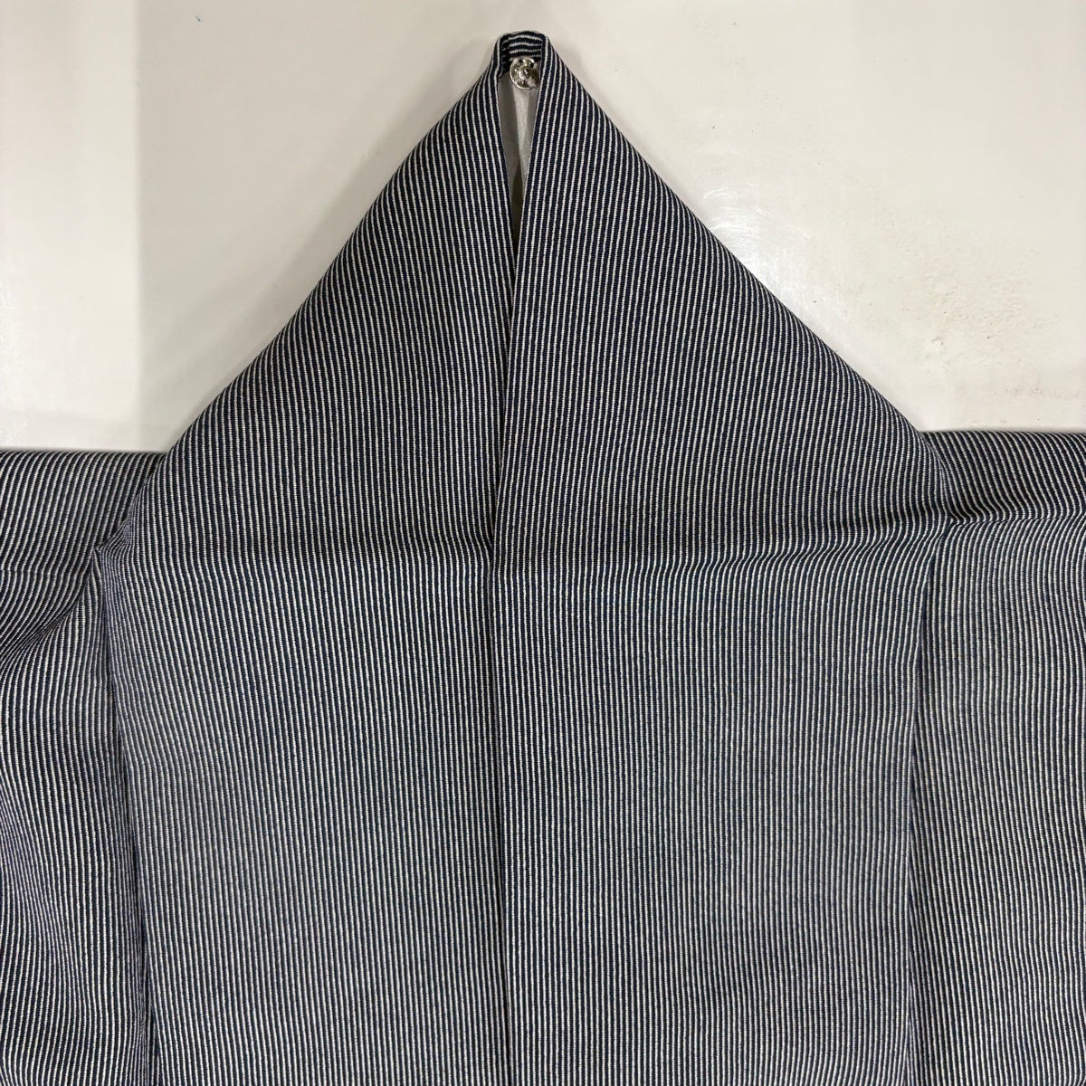美品】 江戸小紋 身丈156.5cm 裄丈65cm M 袷 万筋 紺色 正絹 名品