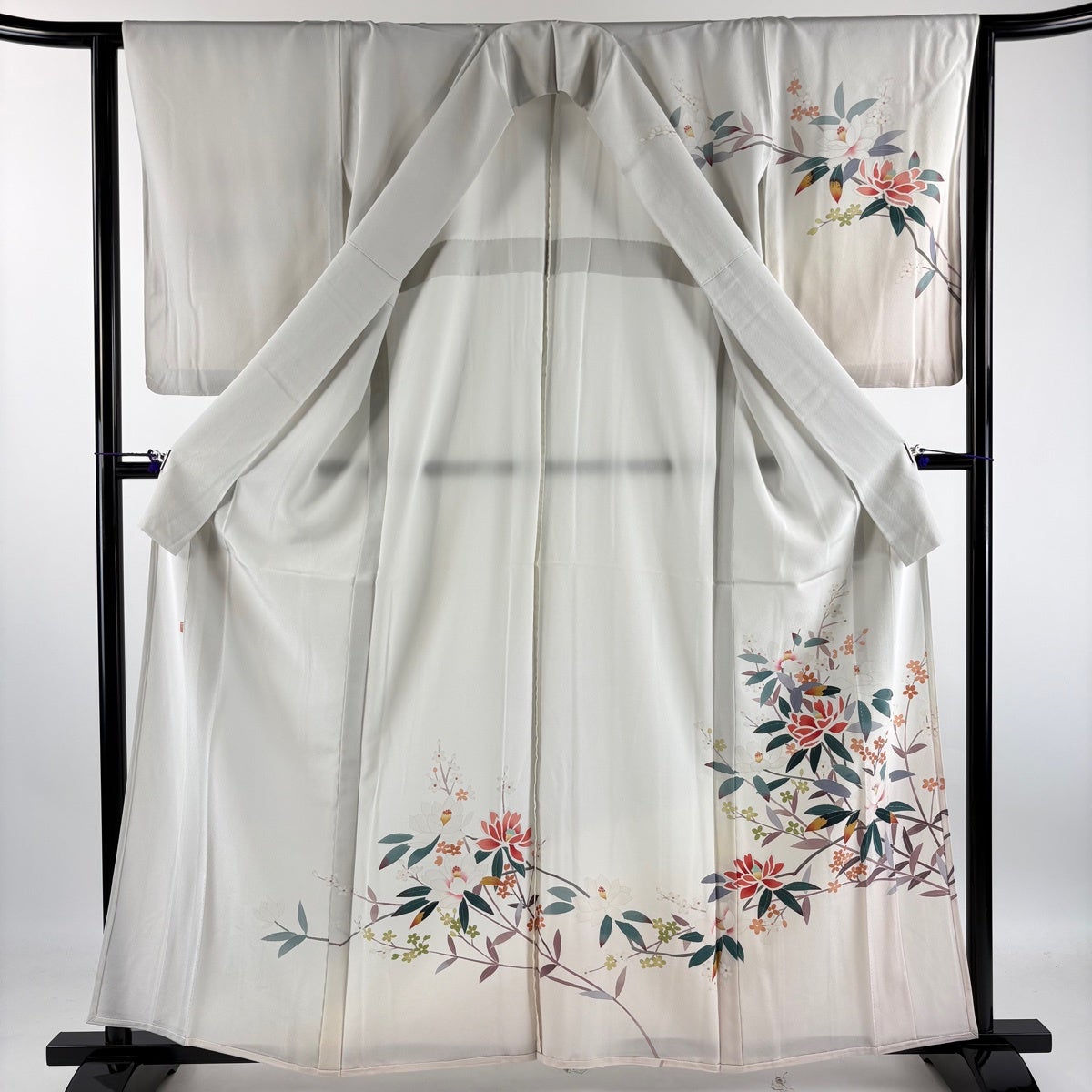 新古品！単衣＊灰藤色＊春秋花＆孔雀＊紋無し＊訪問着＊１６０ｃｍ＊裄６５ 000002927623-03.jpg?size=l&w=