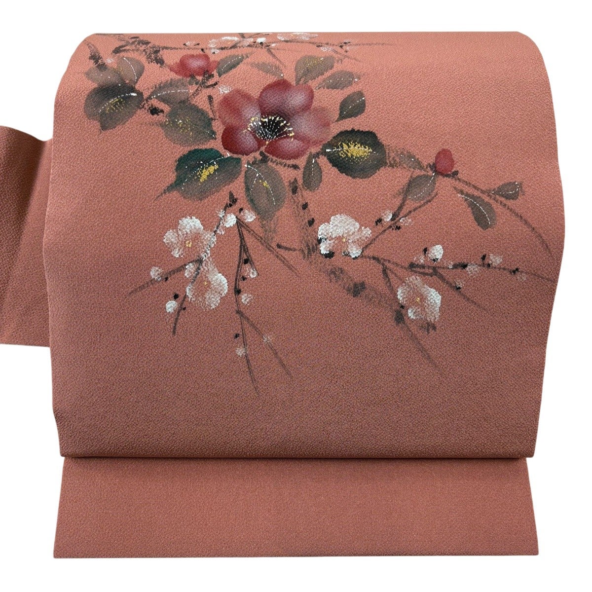 美品】 名古屋帯 秀品 八寸名古屋帯 松葉仕立て 夏帯 縦絽 流水 薄