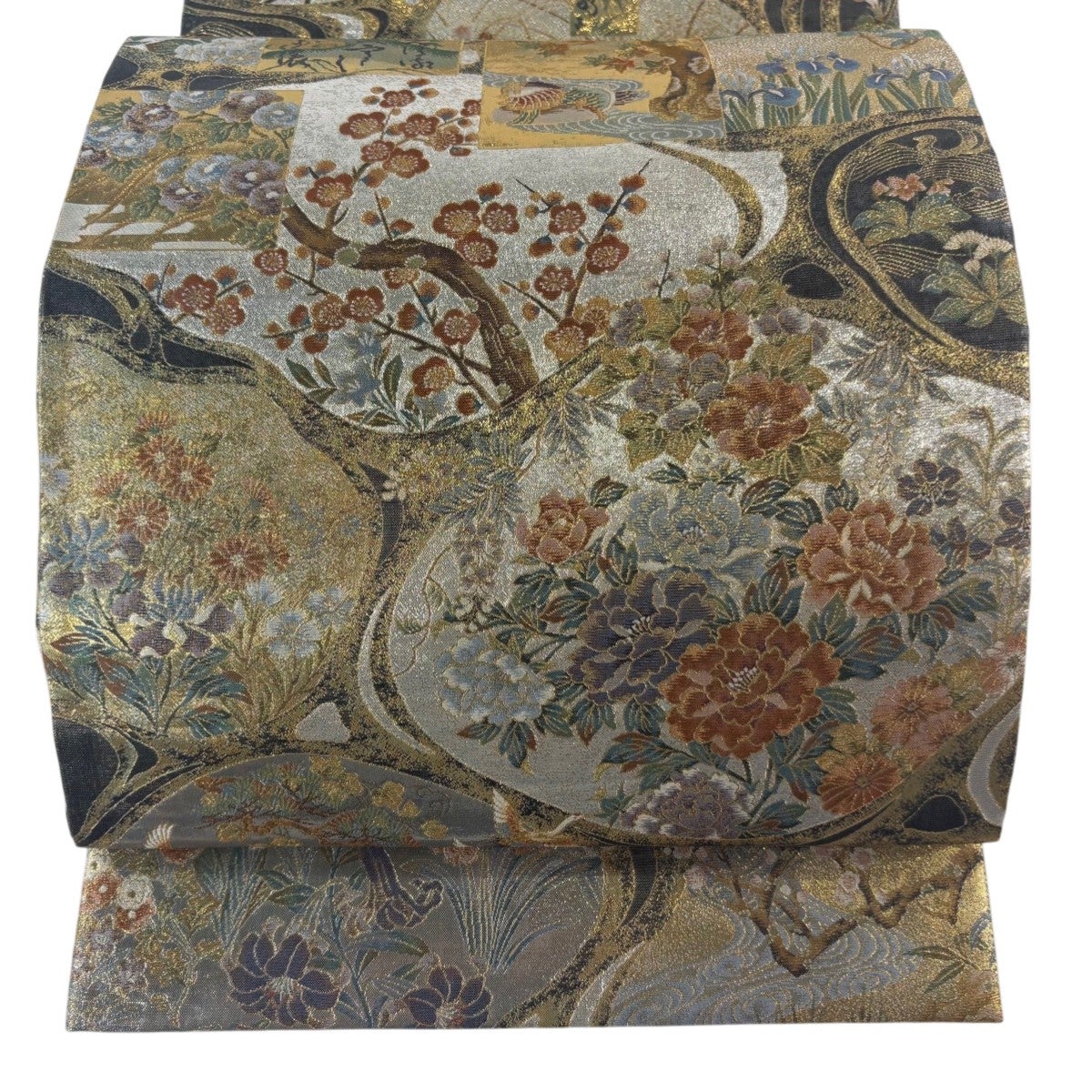 丸帯 美品 名品 正絹 【中古】 美品】半幅帯 名品 正絹 【中古】の通販 by バイセル ラクマ店｜ラクマ